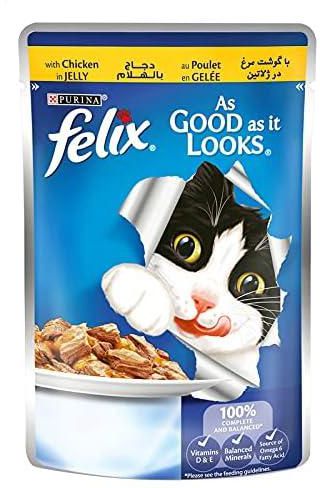 Purina Felix As Good As It Looks Chicken in Jelly Wet Cat Food Pouch (100g)