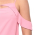 TrendyolMilla Pink Polyester Mixed Neck Blouse For Women