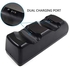 BellyLady PS4 Dual Charger Dock Stand Station With LED Indicator Locomotive Charging Game Pad black