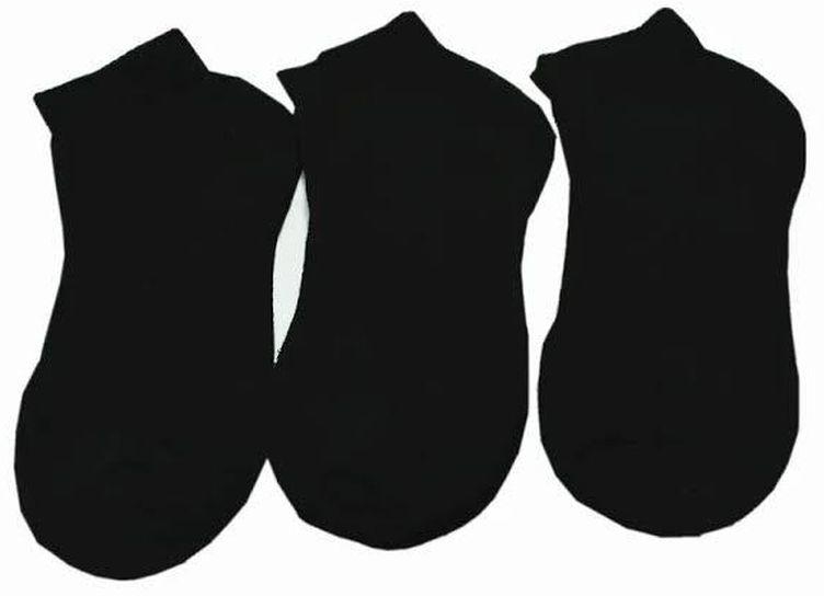 Fashion Black Men's Ankle Socks - 3-Pair Set