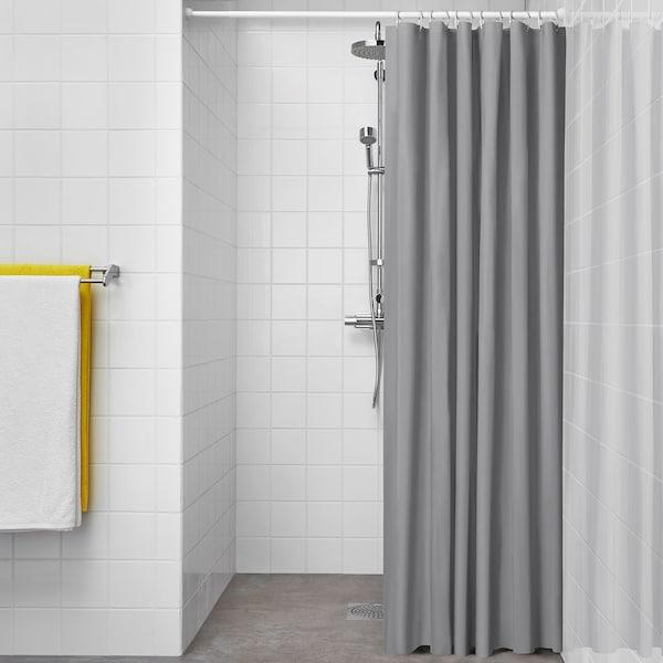 LUDDHAGTORN Shower curtain, grey, 180x200 cm - IKEA