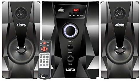 Elista Diamond 2.1 Aubf 2.1Channel Multimedia Speaker With Bluetooth, Usb And Fm - Black