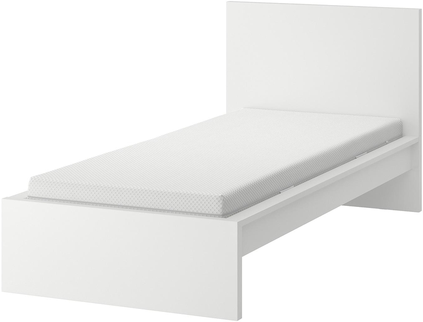 MALM Bed frame with mattress - white/Åbygda firm 90x200 cm