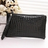 Generic 2 PCS Fashion Crocodile Texture Handbag, Size: 20*12cm(Black)