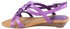 Clarks Purple Leather Santa Rock Sandals