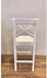 White Bar Wooden Chair Beech Natural Wood - 60Cm