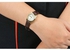 ساعة يد كوارتز بعقارب وسوار من الجلد طراز LTP-V006GL-7BUDF - 30 مم - بني للنساء