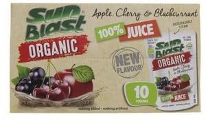 Sun Blast Organic Apple Cherry & Blackcurrant Juice 200ml x 10pcs
