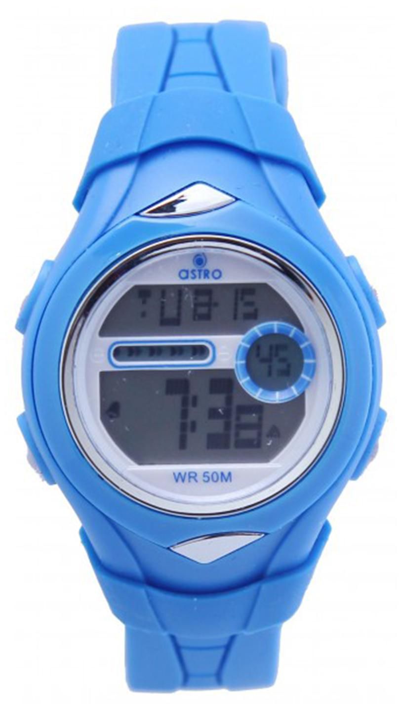 Astro Kid's Digital Display Blue Dial And Blue Resin Band Watch