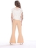 Ktk Light Orange Casual Wide Leg Pants For Girls
