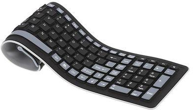 Generic 2.4 Portable Mini Flexible Roll Up Water Resistant Washable Soft Silicone Wireless Keyboard