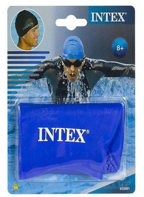 Intex Quality Silicone Swim Cap - Blue