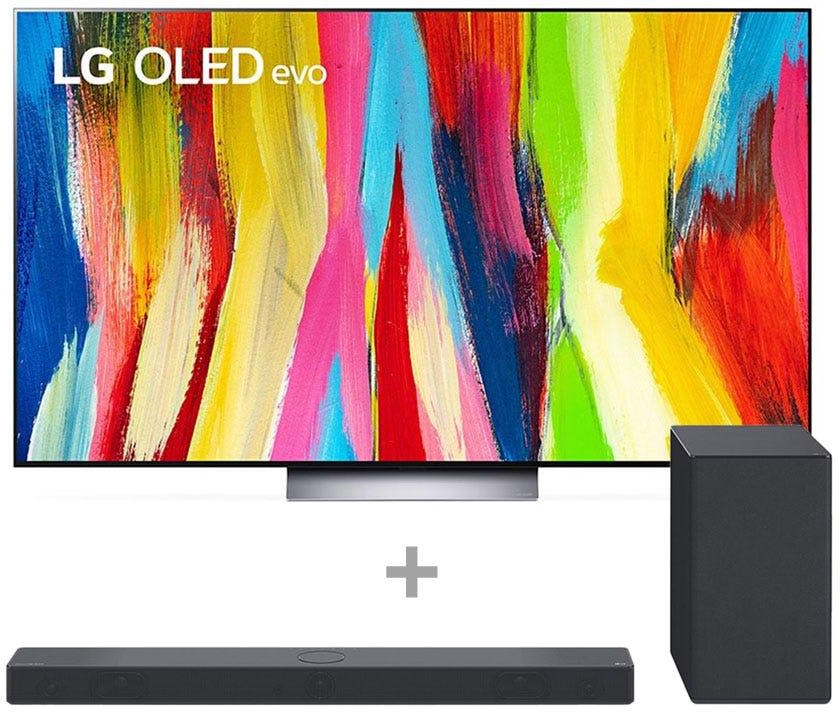 LG 65" C2 Series OLED 4K TV 2022 with LG Sound Bar C SC9 3.1.3ch