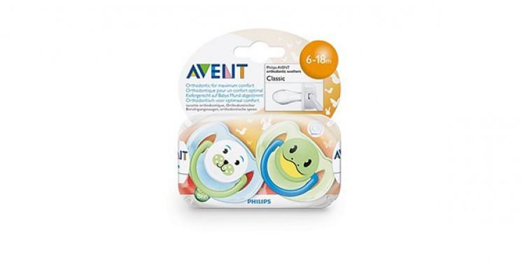 Avent Animal Classic Pacifiers 6-18m