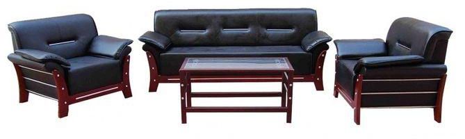 El Helow Style Reception Set - 3 Seats Sofa + 2 Chairs - Black
