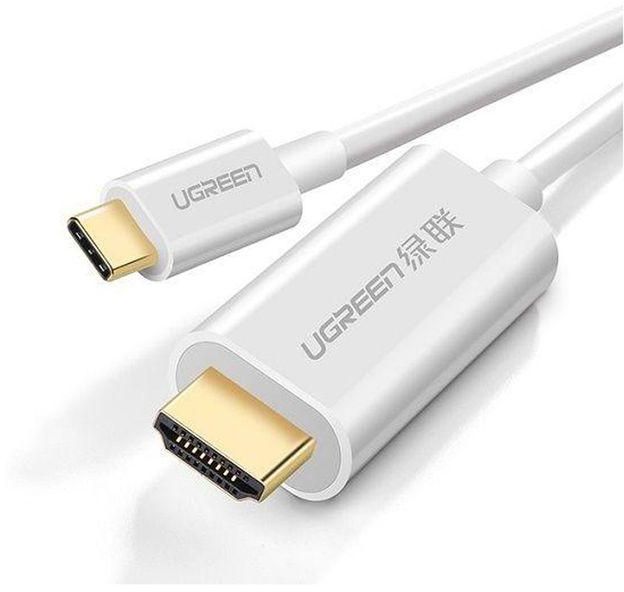 Ugreen USB Type C To HDMI Cable Male To Male ABS Case 1.5m (White)