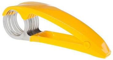 Banana Slicer Stainless Steel Fruit Salad Cutter Kitchen Tools for Cucumber Sausage Banana Yellow