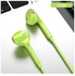 Wired In-Ear Headphones With Mic Green