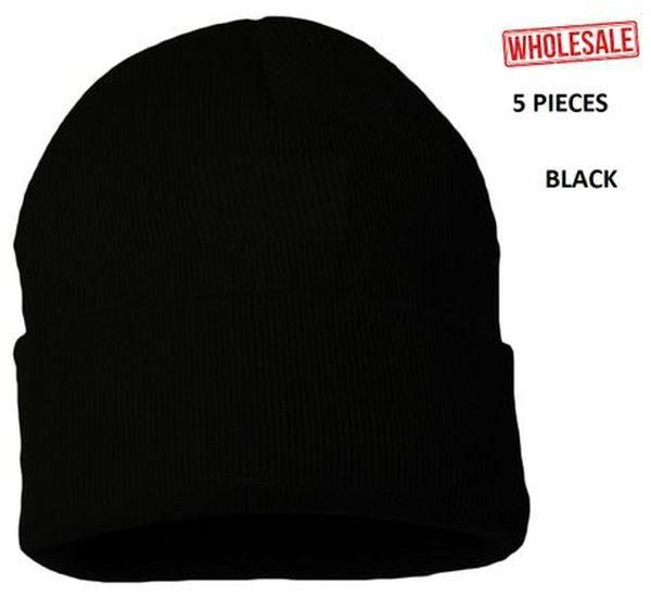Fashion Black School Uniform -Plain Hat Marvin Beanie Skull Caps