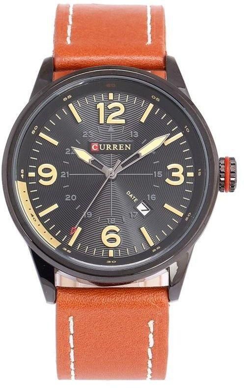 Curren Men's Analog Leather Watch 8215