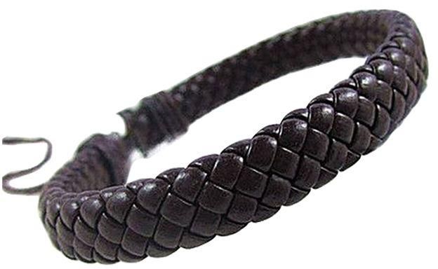 Fashion Braided Bracelet Strong Rope Braided Wristband Brown