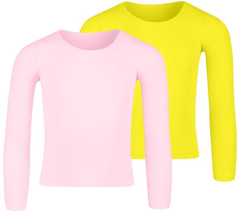 Silvy Set Of 2 T-Shirts For Girls - Pink And Yellow, 12 To 14 Years