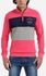 Voiki Team Casual Striped Pullover - Pink, Navy Blue & Grey