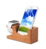 YM-WD05-N Bamboo Wood 2-in-1 Apple Watch Stand Charger Dock Station Holder for iPhone