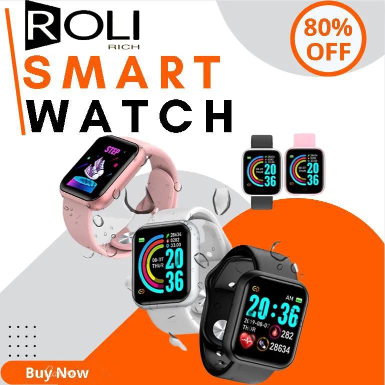 Roli Wholesale Spot Y68 Smart Watch Sports Touch Screen Bluetooth Sports Smart Watch Men Women Bracelet Phone Android/IOS Heart Rate Monitoring, Sleep
