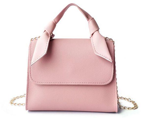 Fashion Hand Bag Classic New Leather Handle Chain Small Square Bag PINK