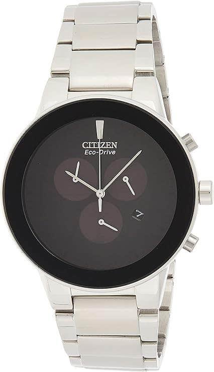 Get Citizen AT2240-51E Analog Eco-Drive Technology Men's Watch, Stainless Steel Strap - Silver Black with best offers | Raneen.com
