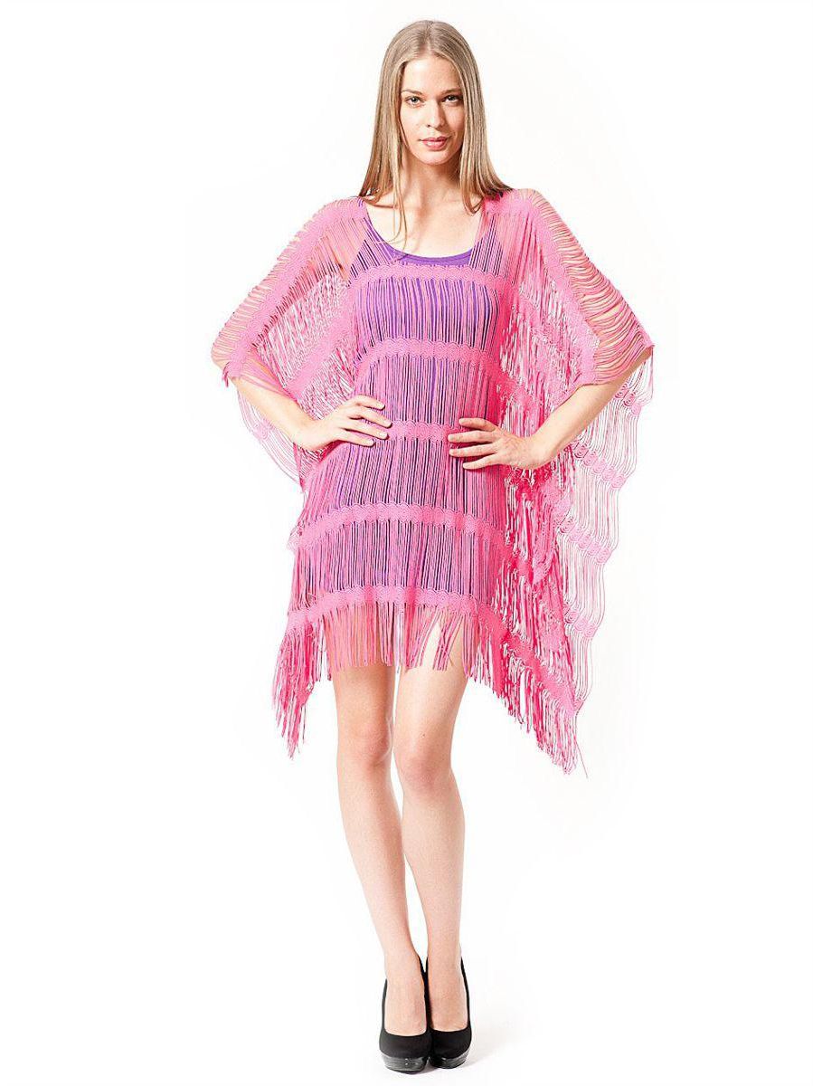 Serap Koc Pink Polyester Casual Dress For Women