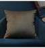 6-Piece Velvet Decorative Solid Filled Cushion Set Brown 65x65centimeter