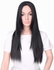 Long Straight Black Synthetic Hair Wig With Long Bangs