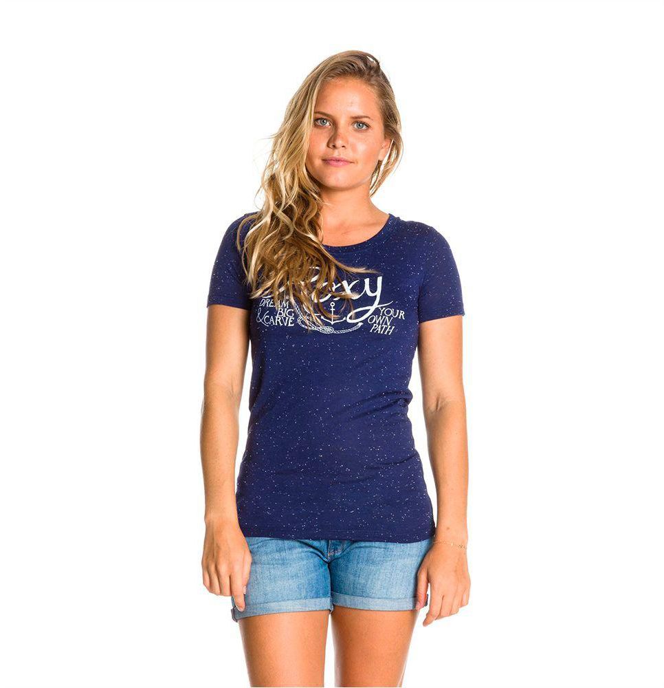 Roxy ERJZT00050-PSS0 T-Shirt For Women-Indigo, 2 XSmall