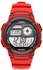 Casio AE-1000W-4A World Time Digital Red Resin Alarm Watch