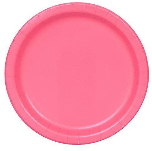 Hot Pink Round Plate 9"