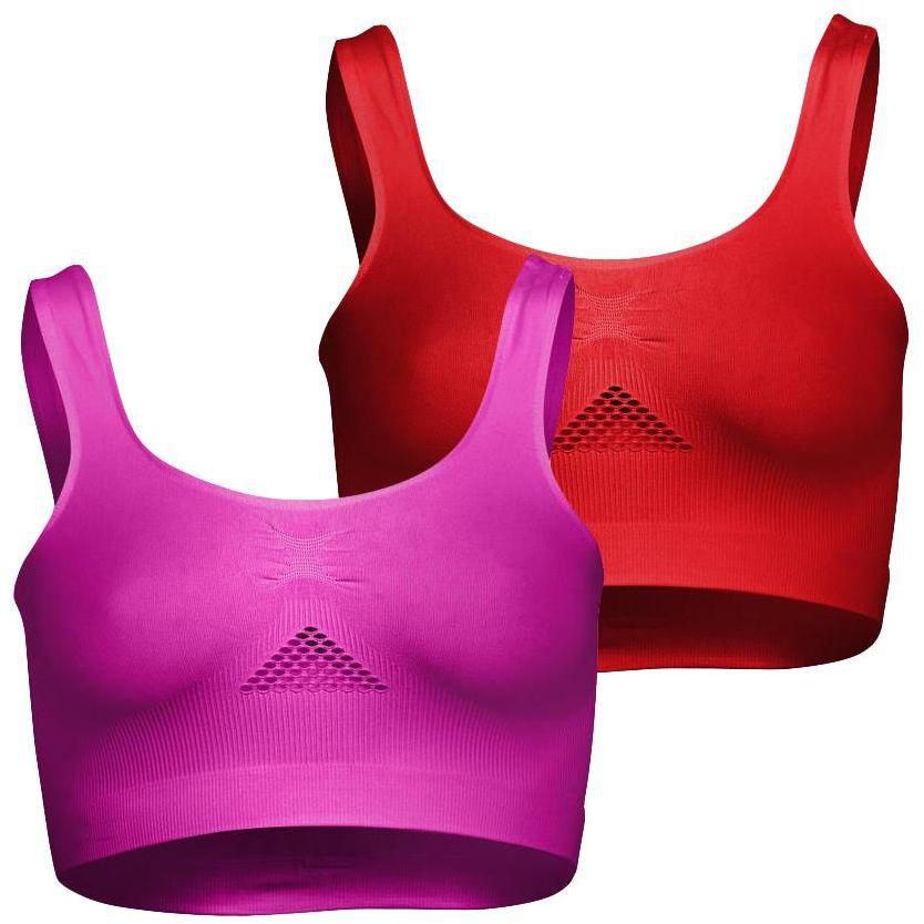Silvy Set Of 2 Sports Bras For Women -multi Color, X-large