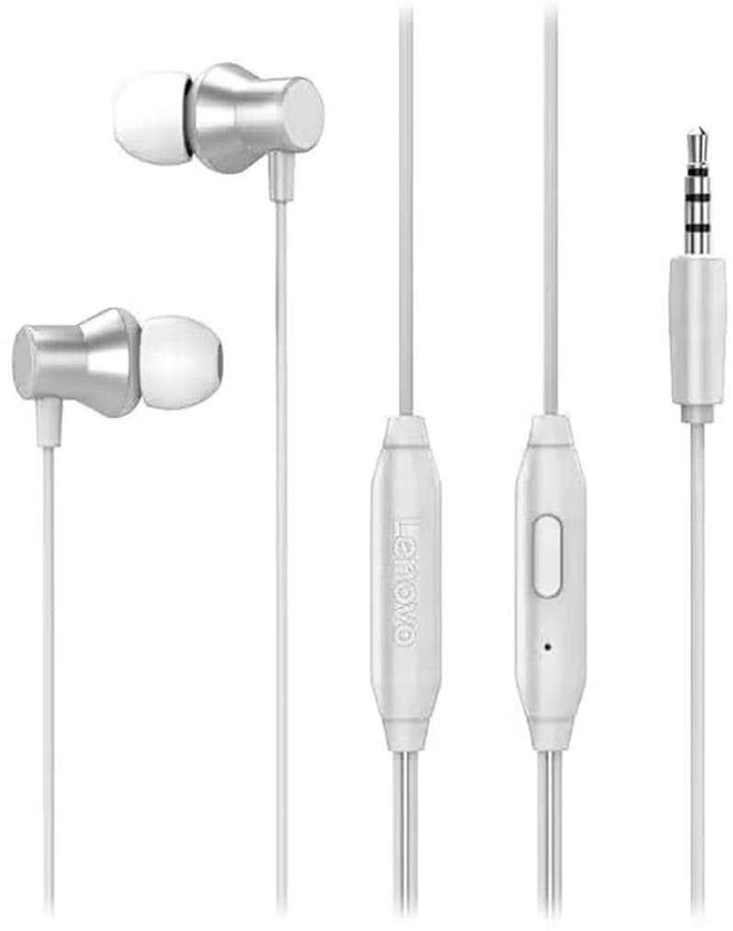 Get Lenovo HF130 Wired In-Ear Headphones - White Grey with best offers | Raneen.com