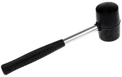 11inch Rubber Hammer Double-Faced Soft Mallet with Steel Shaft Repair Tool 