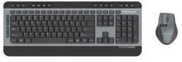 Promate 2.4Ghz Wireless Keyboard and 1600 DPI Mouse Combo with Nano USB Receiver, ProCombo-9 A/ E