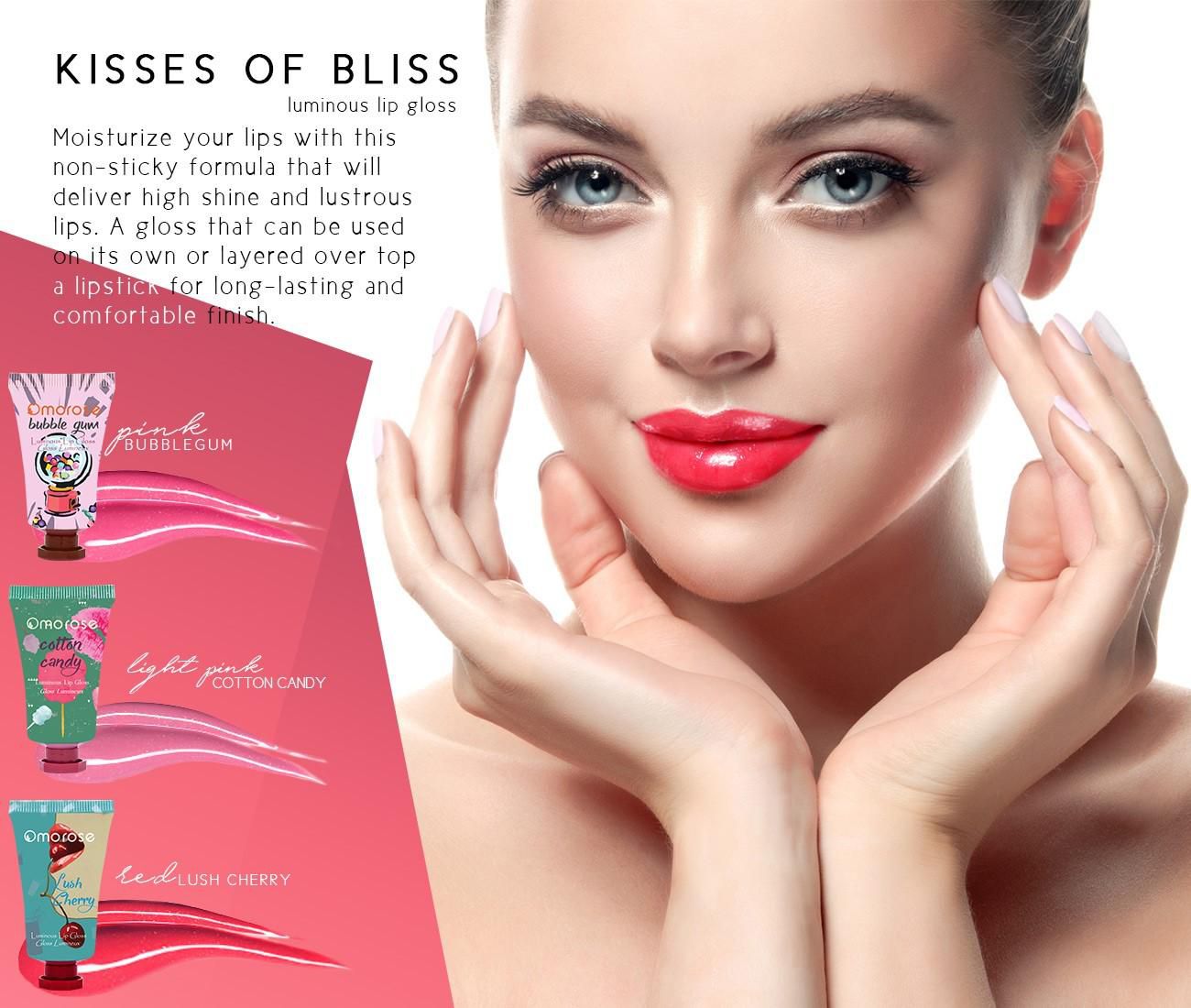 Omorose Kisses Of Bliss - Set Of 3 Lip Glosses