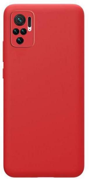 Silicone Back Cover With Camera Protector For Xiaomi Redmi Note 10 - Red