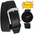 Fashion Elegant Official Durable Leather Belt For Trousers And Shorts +Free Wrist Watch