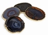 Lumino Gilded Agate Gold Plated Coasters - Midnight
