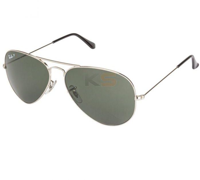 Ray-Ban Unisex Aviator Style Sunglasses - Silver Frame (RB3025-003-58)