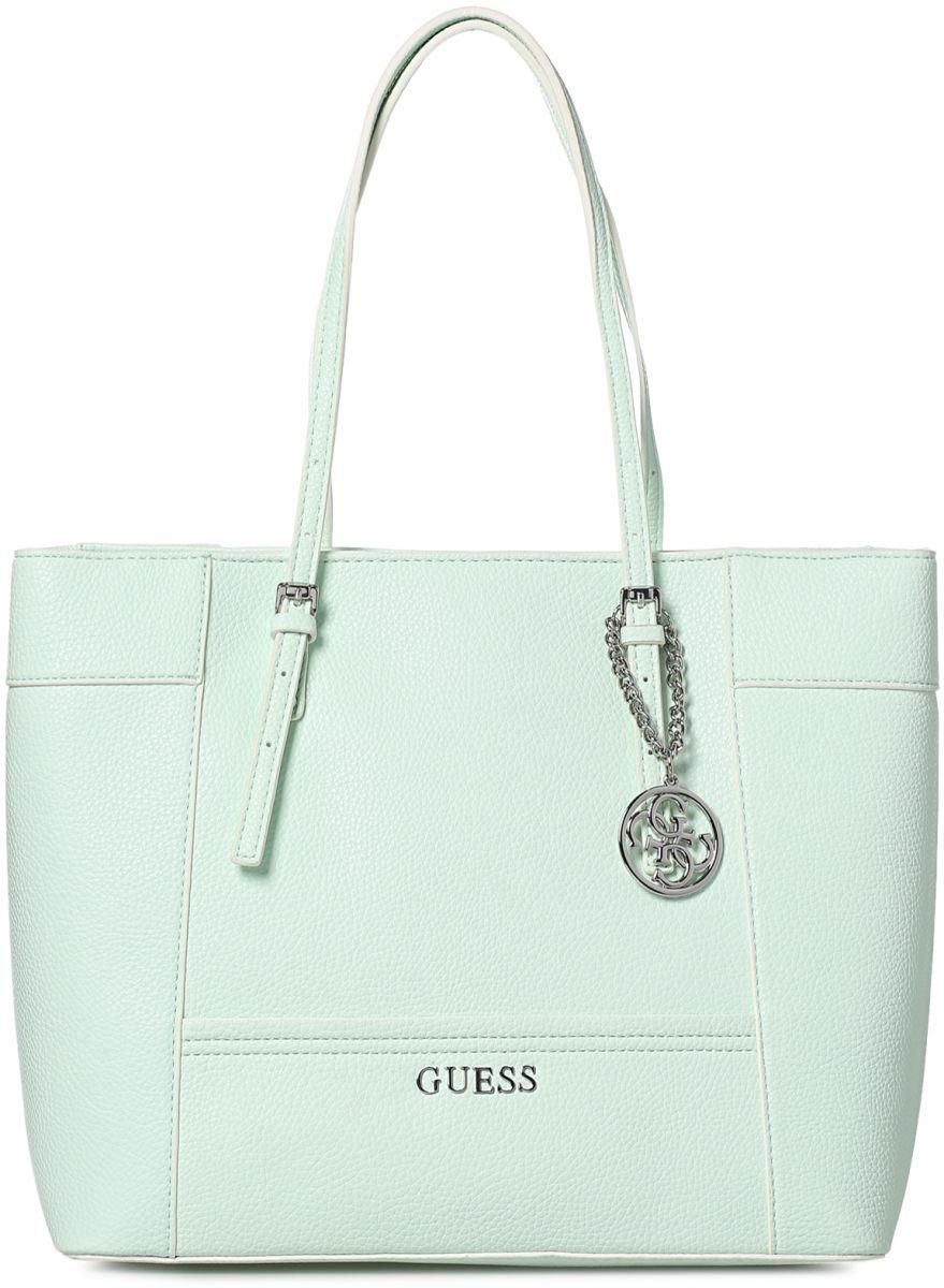 Guess Tote Bag For Women , Aqua Green