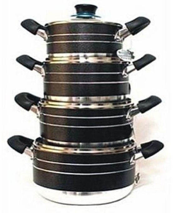 Large Non-Stick ''Deluxe'' Cookware Pots Set - 4 Piece