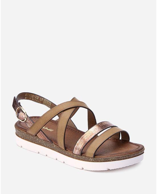 Spring Casual Sandals - Light Brown
