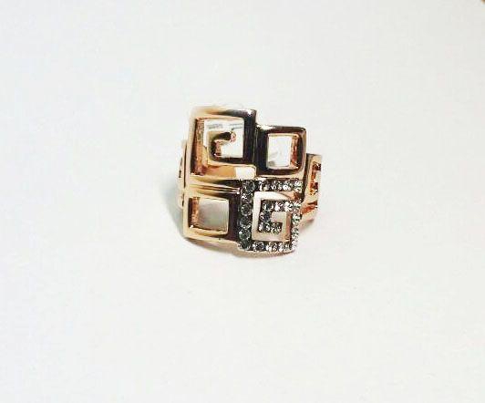 18K Rose Gold Plated with Rhinestones Ring